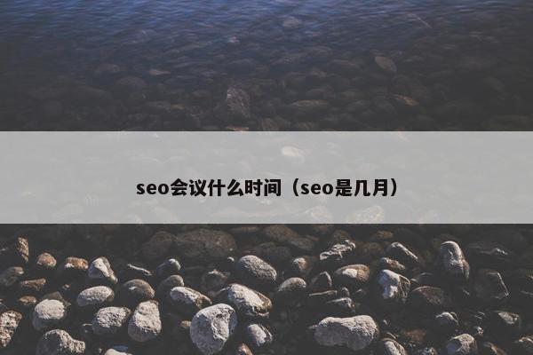 seo会议什么时间（seo是几月）