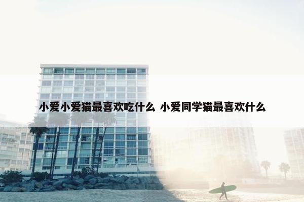 小爱小爱猫最喜欢吃什么 小爱同学猫最喜欢什么