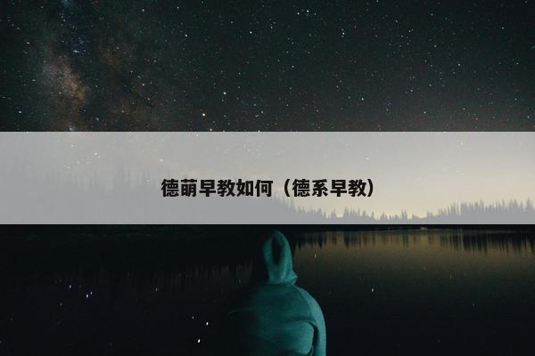 德萌早教如何（德系早教）