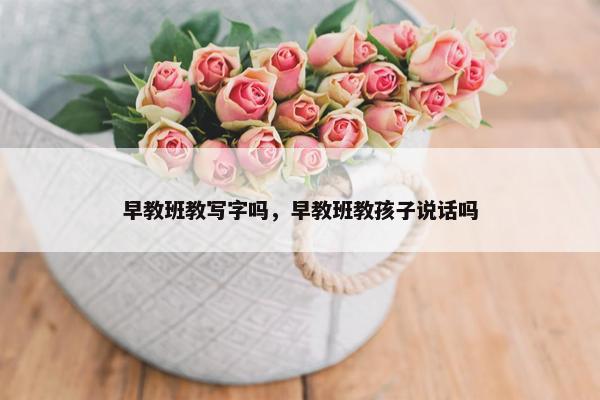 早教班教写字吗，早教班教孩子说话吗