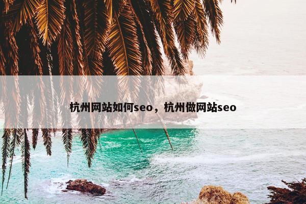 杭州网站如何seo，杭州做网站seo