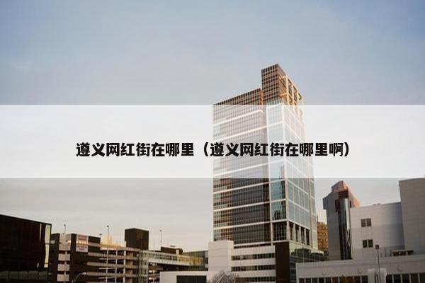 遵义网红街在哪里（遵义网红街在哪里啊）