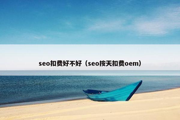 seo扣费好不好（seo按天扣费oem）