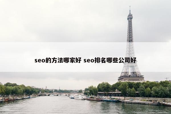 seo的方法哪家好 seo排名哪些公司好