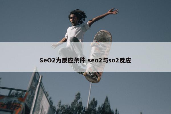 SeO2为反应条件 seo2与so2反应