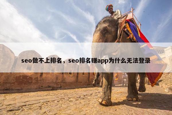 seo做不上排名，seo排名赚app为什么无法登录