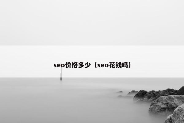 seo价格多少（seo花钱吗）