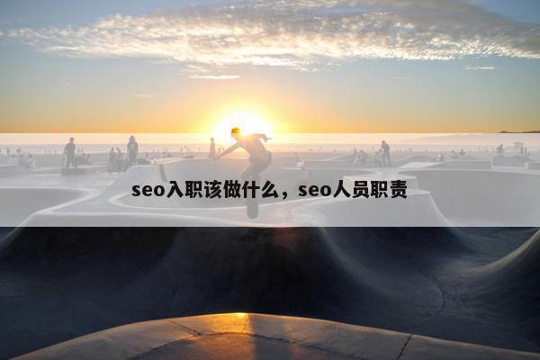 seo入职该做什么，seo人员职责