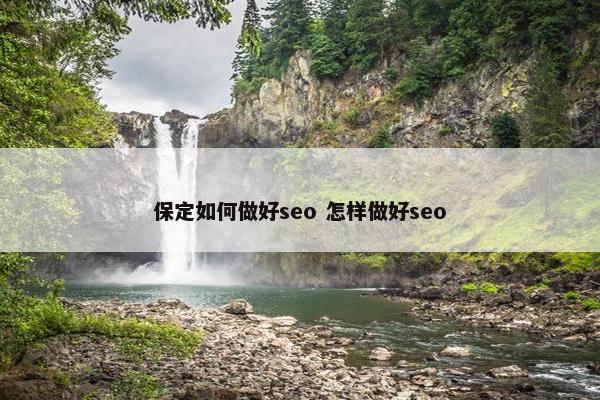 保定如何做好seo 怎样做好seo