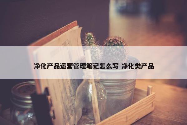 净化产品运营管理笔记怎么写 净化类产品