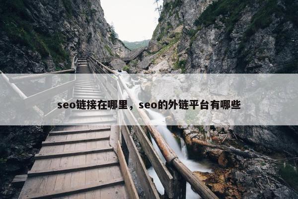 seo链接在哪里，seo的外链平台有哪些