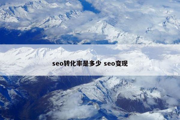 seo转化率是多少 seo变现