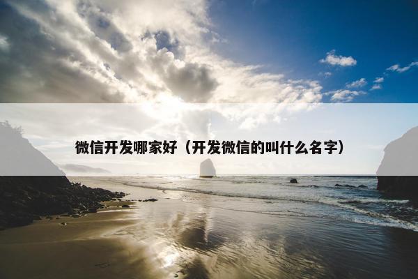 微信开发哪家好（开发微信的叫什么名字）