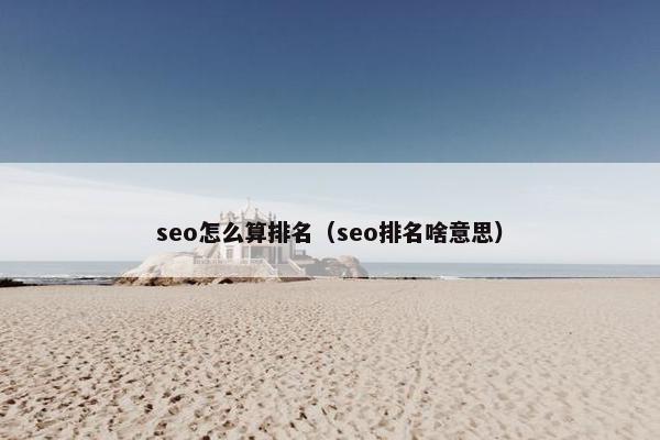 seo怎么算排名（seo排名啥意思）