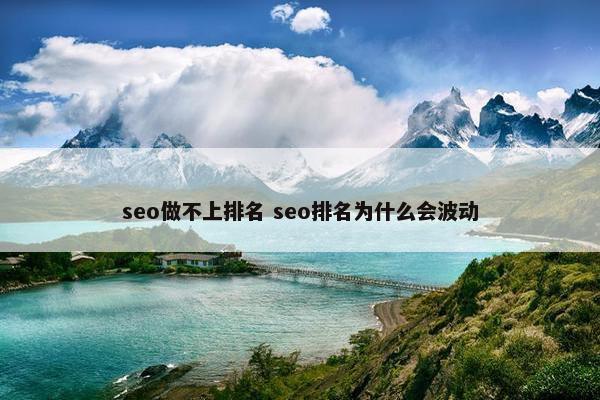 seo做不上排名 seo排名为什么会波动