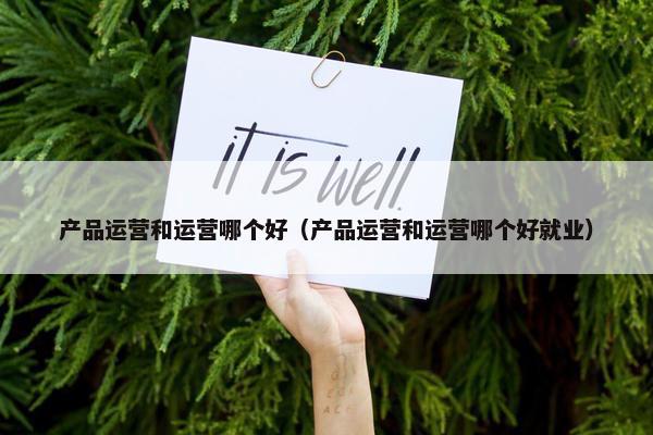 产品运营和运营哪个好（产品运营和运营哪个好就业）