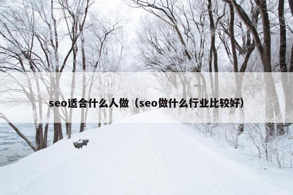 seo适合什么人做（seo做什么行业比较好）