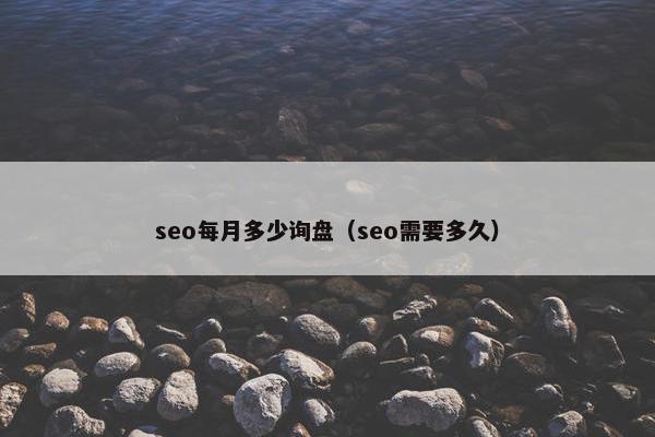 seo每月多少询盘（seo需要多久）