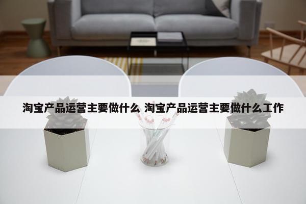 淘宝产品运营主要做什么 淘宝产品运营主要做什么工作