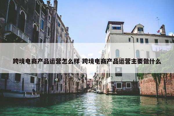 跨境电商产品运营怎么样 跨境电商产品运营主要做什么