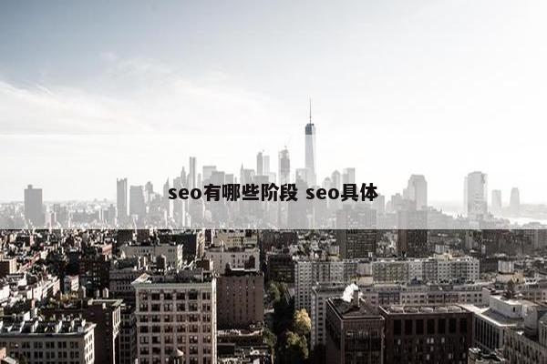 seo有哪些阶段 seo具体