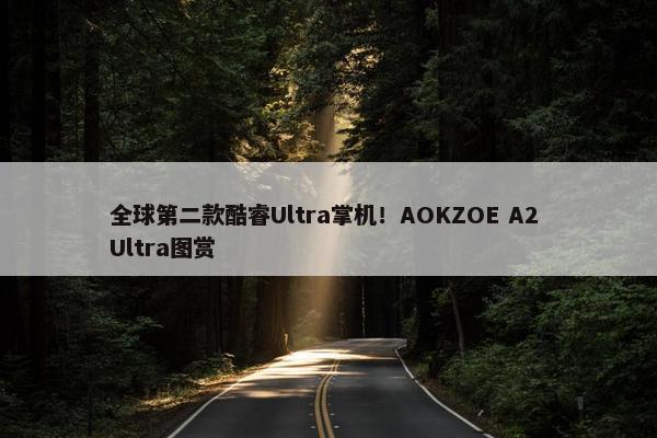 全球第二款酷睿Ultra掌机！AOKZOE A2 Ultra图赏