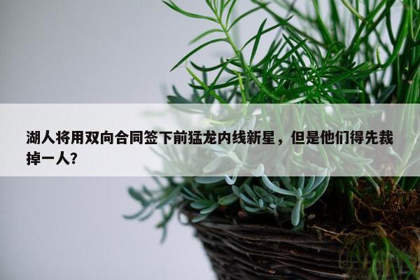 湖人将用双向合同签下前猛龙内线新星，但是他们得先裁掉一人？