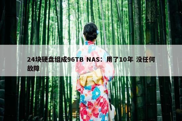 24块硬盘组成96TB NAS：用了10年 没任何故障