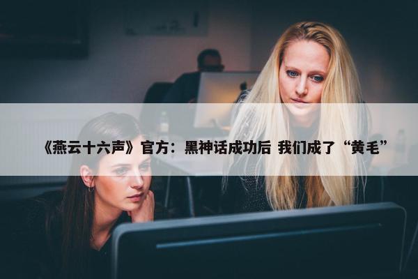 《燕云十六声》官方：黑神话成功后 我们成了“黄毛”