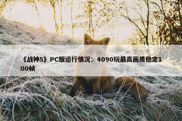 《战神5》PC版运行情况：4090玩最高画质稳定100帧