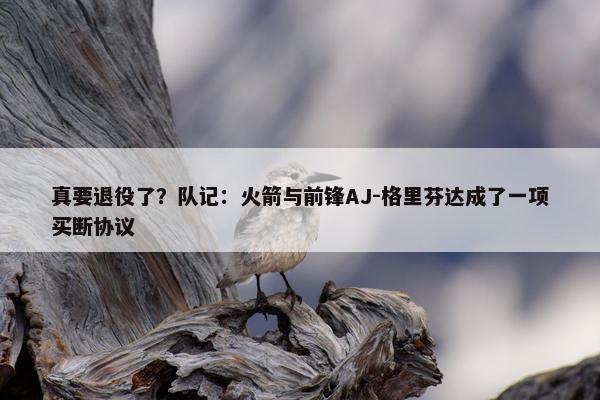 真要退役了？队记：火箭与前锋AJ-格里芬达成了一项买断协议