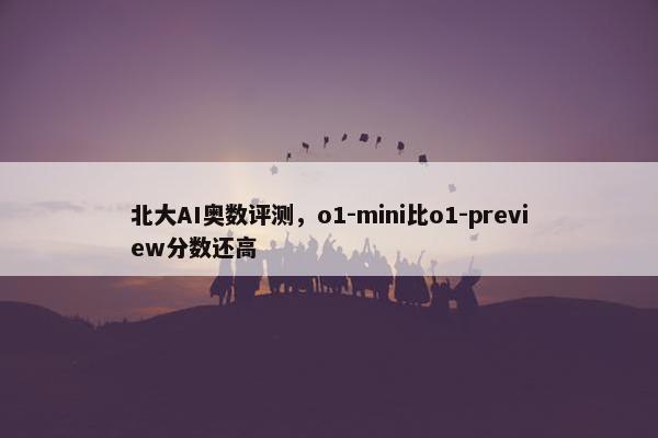 北大AI奥数评测，o1-mini比o1-preview分数还高