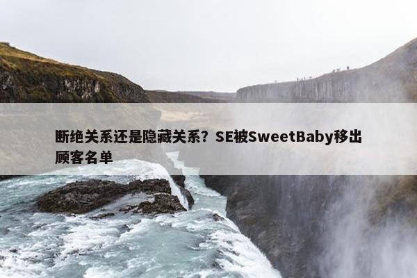 断绝关系还是隐藏关系？SE被SweetBaby移出顾客名单