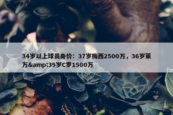 34岁以上球员身价：37岁梅西2500万，36岁莱万&39岁C罗1500万