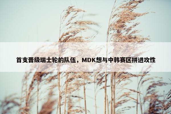 首支晋级瑞士轮的队伍，MDK想与中韩赛区拼进攻性