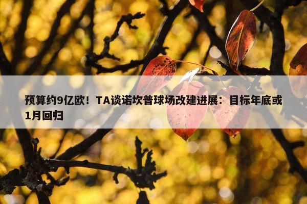 预算约9亿欧！TA谈诺坎普球场改建进展：目标年底或1月回归