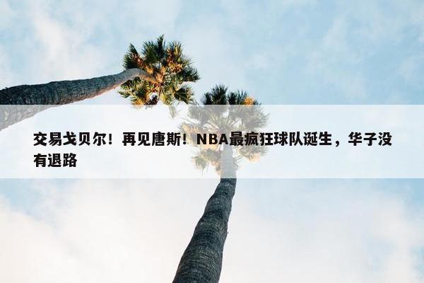 交易戈贝尔！再见唐斯！NBA最疯狂球队诞生，华子没有退路