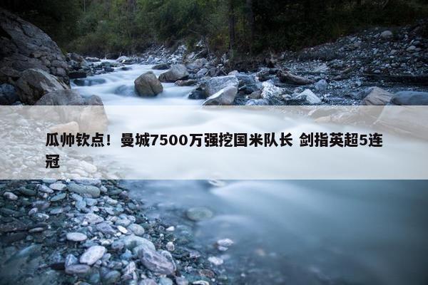 瓜帅钦点！曼城7500万强挖国米队长 剑指英超5连冠