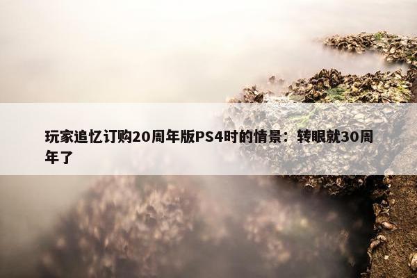 玩家追忆订购20周年版PS4时的情景：转眼就30周年了