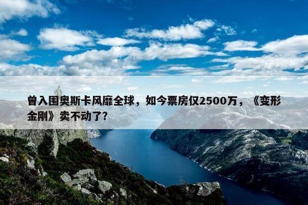 曾入围奥斯卡风靡全球，如今票房仅2500万，《变形金刚》卖不动了？