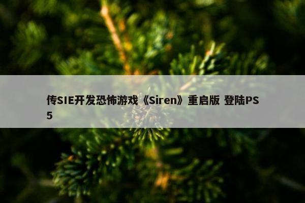 传SIE开发恐怖游戏《Siren》重启版 登陆PS5