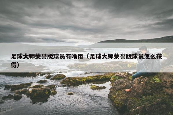 足球大师荣誉版球员有啥用（足球大师荣誉版球员怎么获得）