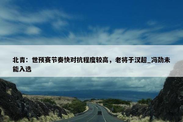 北青：世预赛节奏快对抗程度较高，老将于汉超_冯劲未能入选