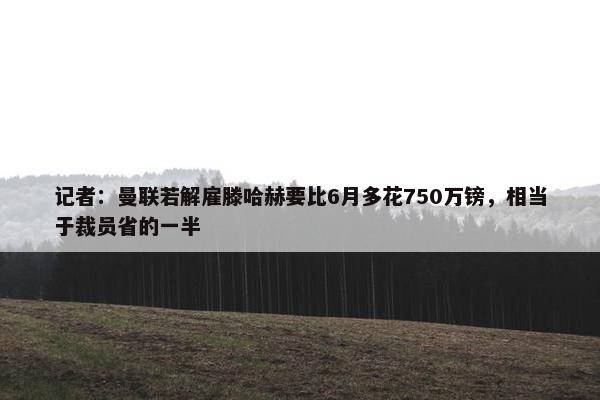 记者：曼联若解雇滕哈赫要比6月多花750万镑，相当于裁员省的一半