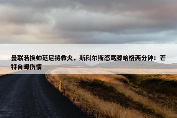 曼联若换帅范尼将救火，斯科尔斯怒骂滕哈格两分钟！芒特自曝伤情