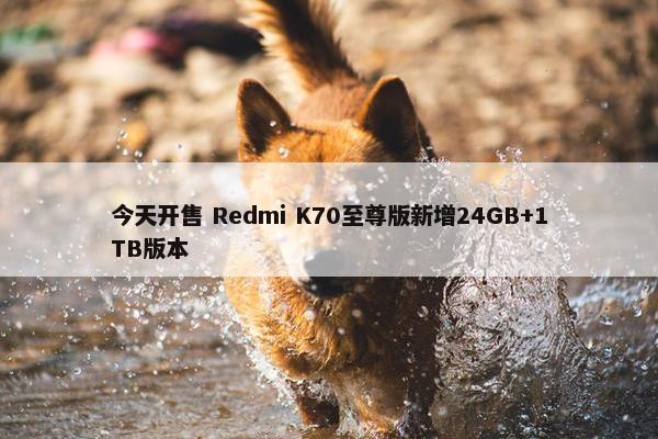 今天开售 Redmi K70至尊版新增24GB+1TB版本