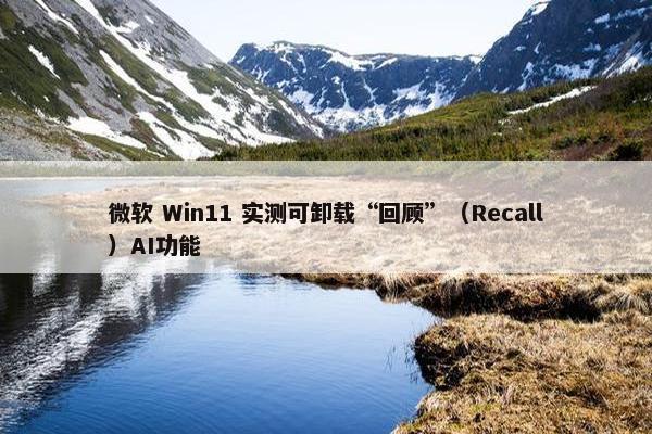 微软 Win11 实测可卸载“回顾”（Recall）AI功能