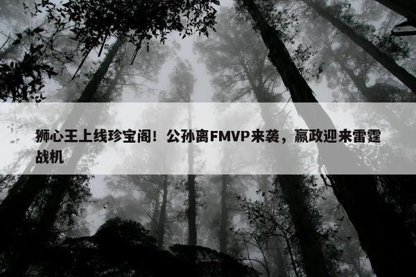 狮心王上线珍宝阁！公孙离FMVP来袭，嬴政迎来雷霆战机