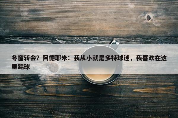 冬窗转会？阿德耶米：我从小就是多特球迷，我喜欢在这里踢球