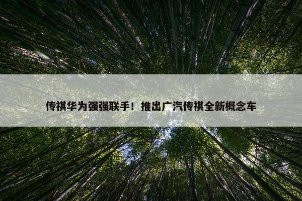 传祺华为强强联手！推出广汽传祺全新概念车